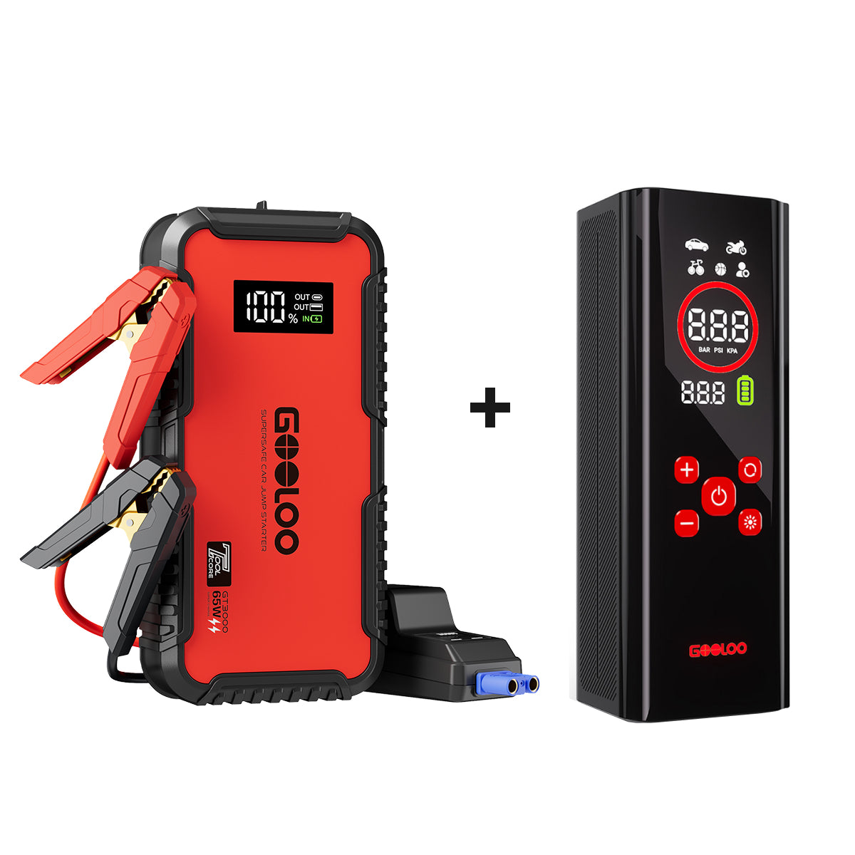 GOOLOO GT3000 Jump Starter 3000A with Eva Bag