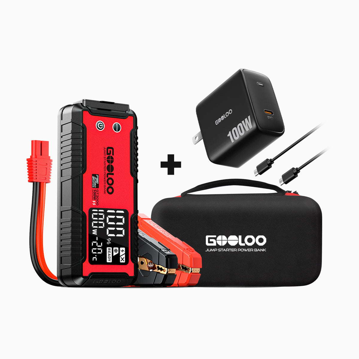 【Clearance Sale】GOOLOO GT3000 Jump Starter 3000Amp 100W