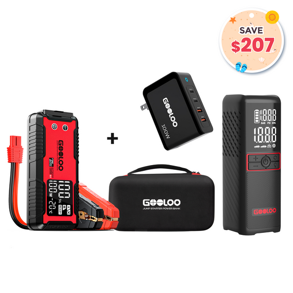 GOOLOO GT3000+GT160 Tire Inflator+100W Charger+EVA Box