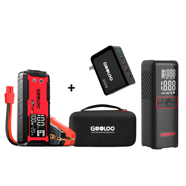 GOOLOO GT3000+GT160 Tire Inflator+100W Charger+EVA Box