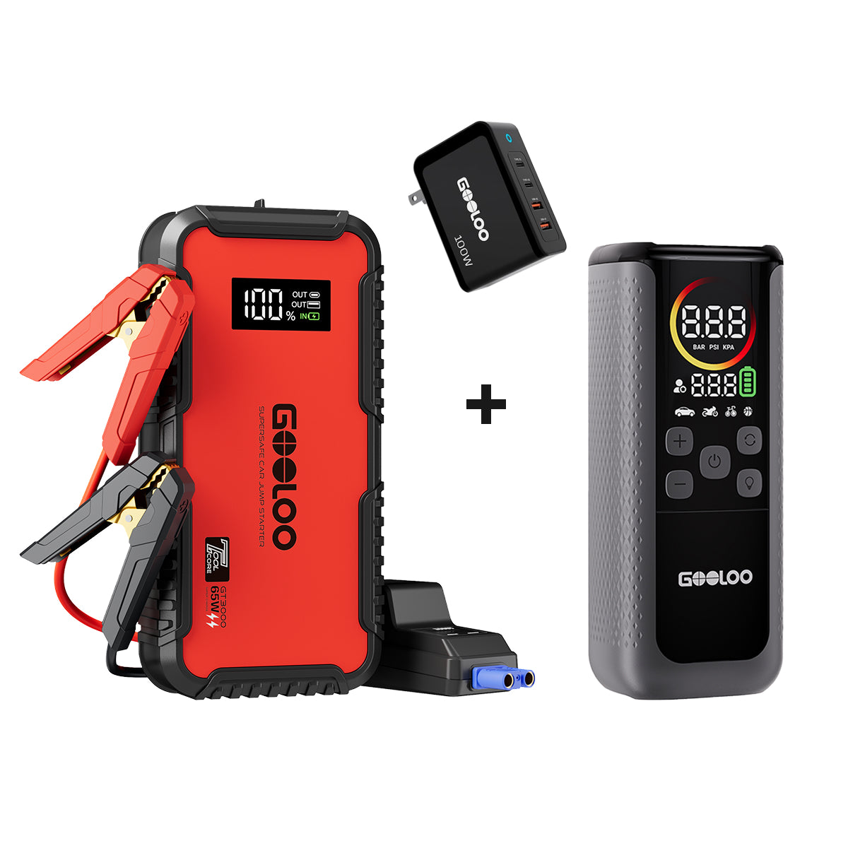 GOOLOO GT3000 Jump Starter 3000A with Eva Bag