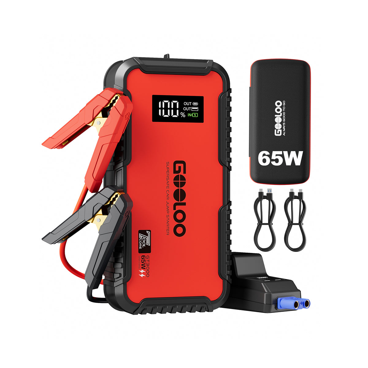 GOOLOO GT3000 Jump Starter 3000A with Eva Bag