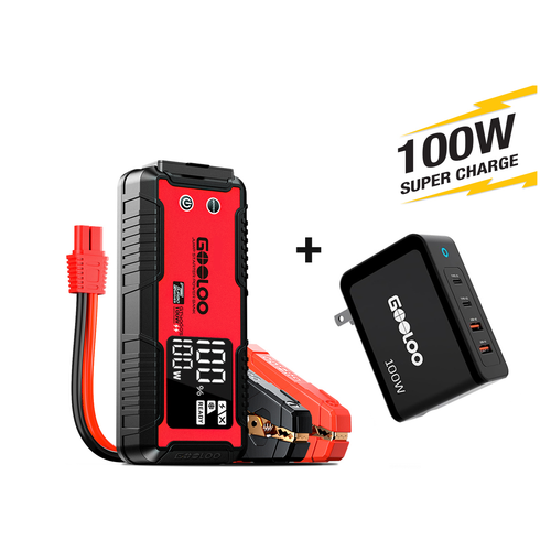 GOOLOO GT4000S Jump Starter with 100W Fast Wall Charger