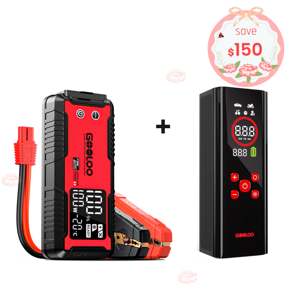 GOOLOO GT4000S Jump Starter with AP150 PRO Tire Inflator