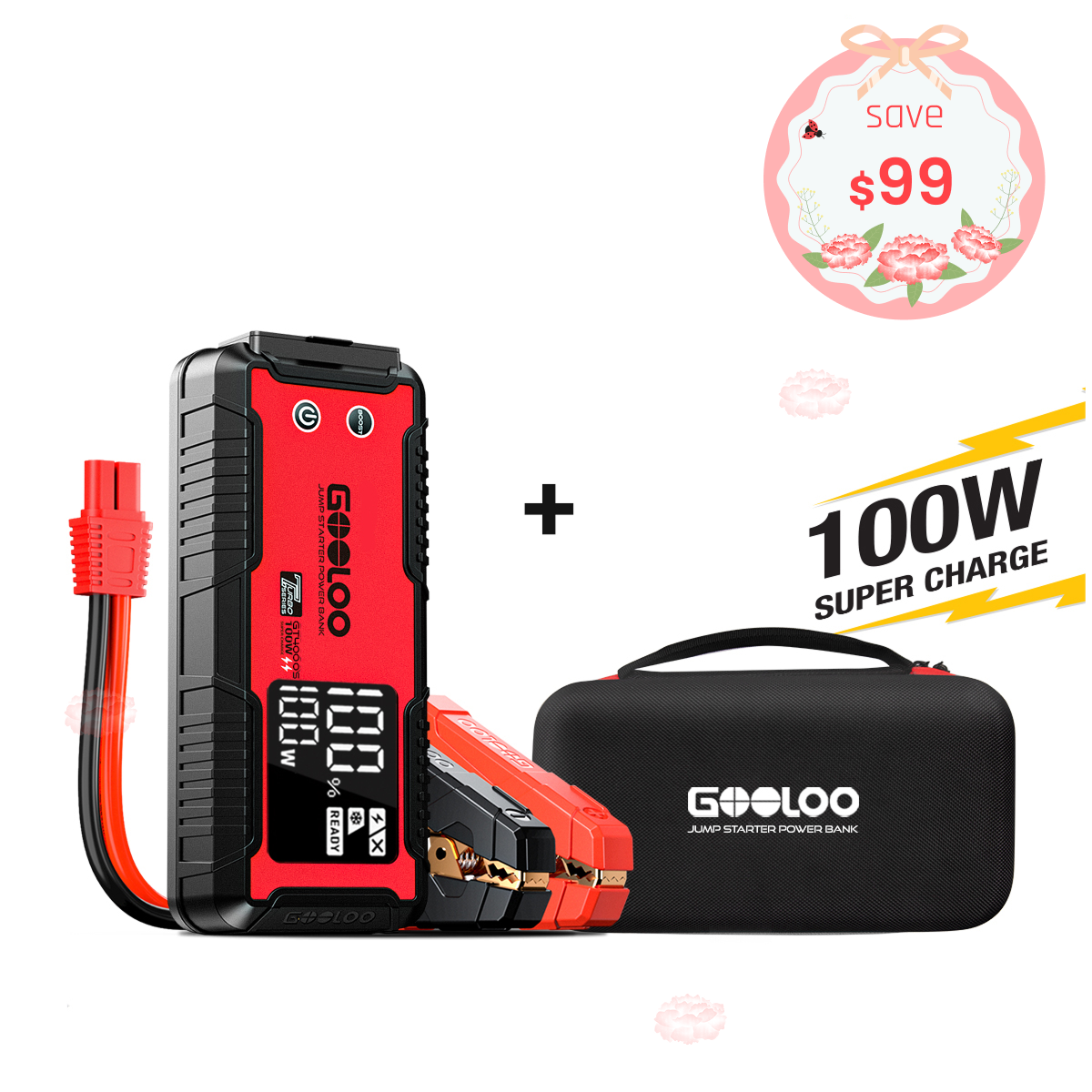 GOOLOO GT4000S Jump Starter with EVA Box