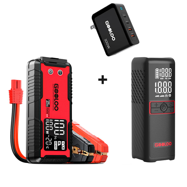 GOOLOO GT4000+GT160 Tire Inflator+100W Charger