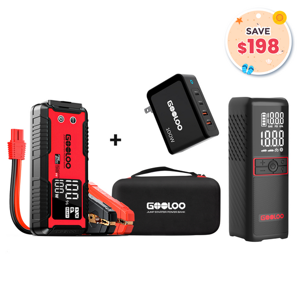 GOOLOO GT4000S+GT160 Tire Inflator+100W Charger+EVA Box