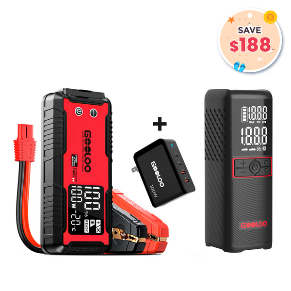GOOLOO GT4000S+GT160 Tire Inflator+100W Charger