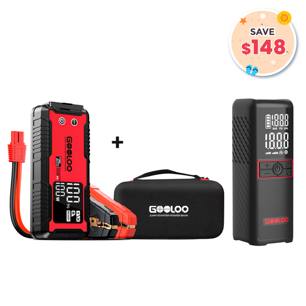 GOOLOO GT4000S Jump Starter+GT160 Tire Inflator+EVA Box