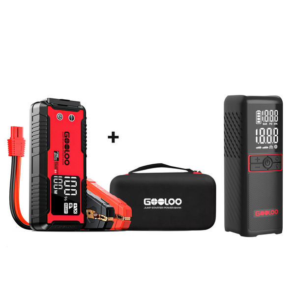 GOOLOO GT4000S Jump Starter+GT160 Tire Inflator+EVA Box