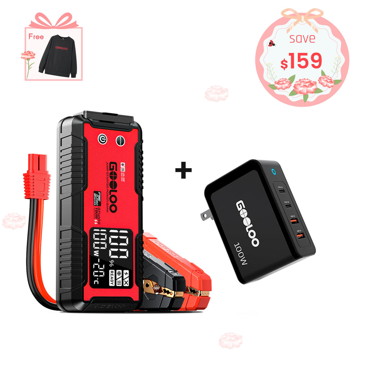 GOOLOO GT4000 Jump Starter 4000Amp 100W -40°F