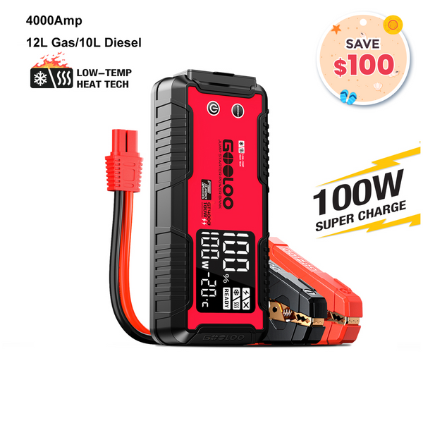 GOOLOO GT4000 Jump Starter 4000Amp 100W Pre-heating Tech