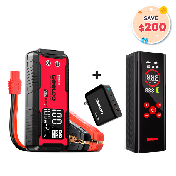 GOOLOO GT4000+AP150 PRO Tire Inflator+100W Fast Charger