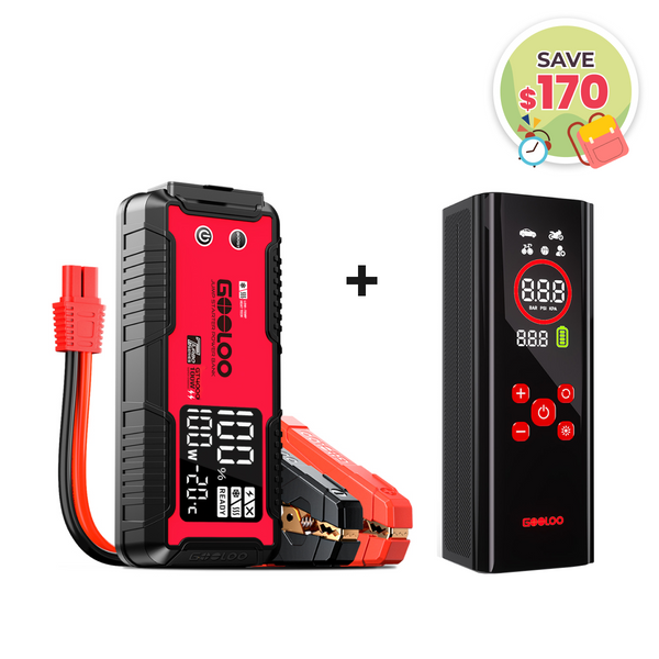 GOOLOO GT4000 Portable Jump Starter with AP150 PRO Tire Inflator