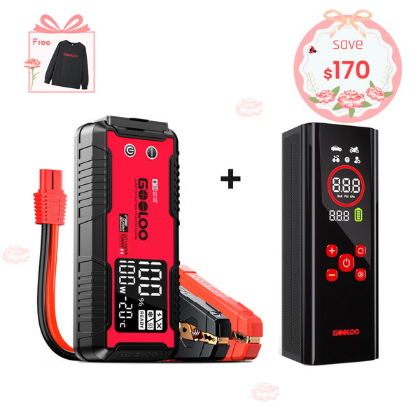 GOOLOO GT4000 Portable Jump Starter with AP150 PRO Tire Inflator