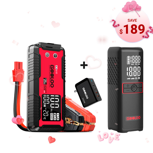 GOOLOO GT4000+GT160 Tire Inflator+100W Charger