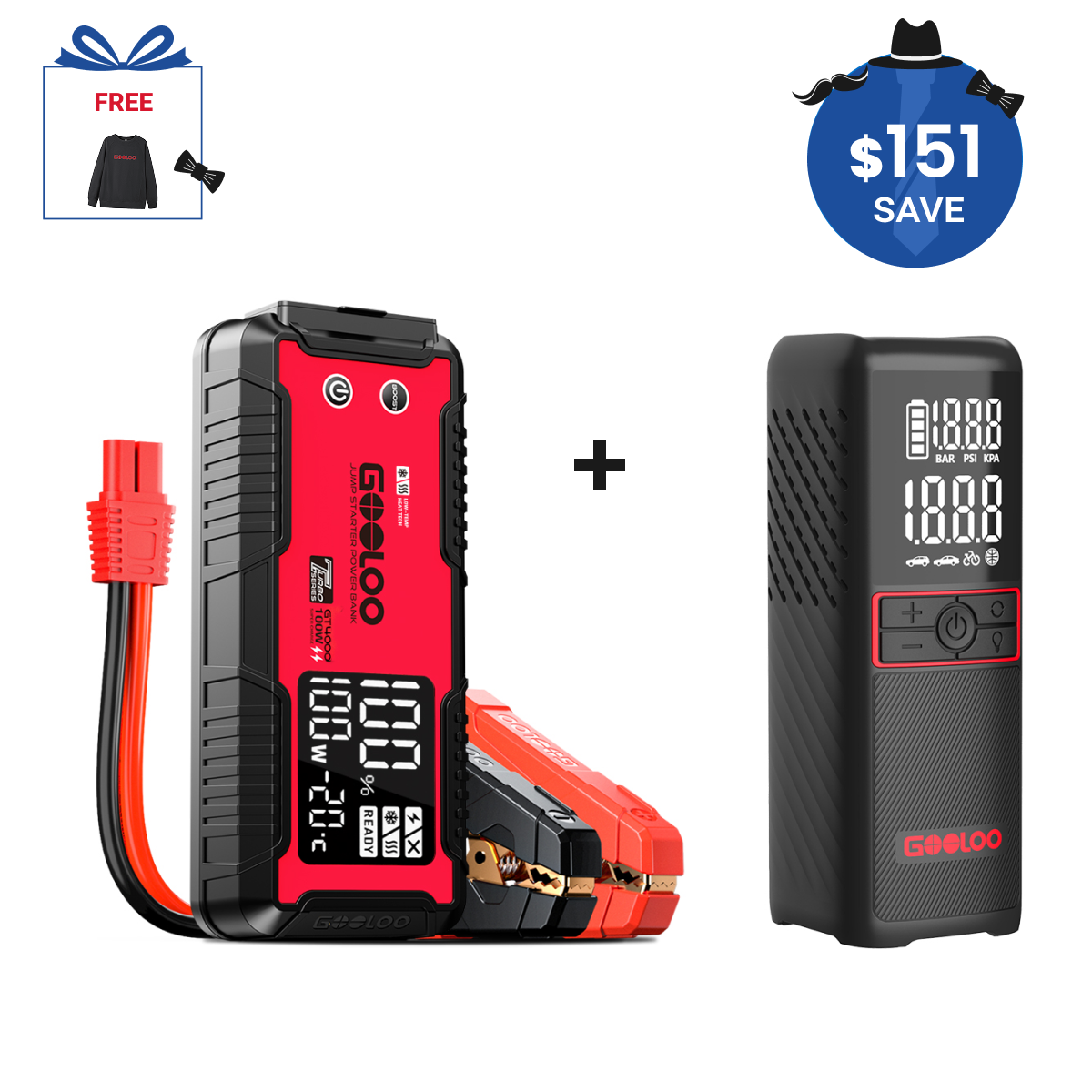 GOOLOO GT4000 Jump Starter 4000Amp 100W Pre-heating Tech