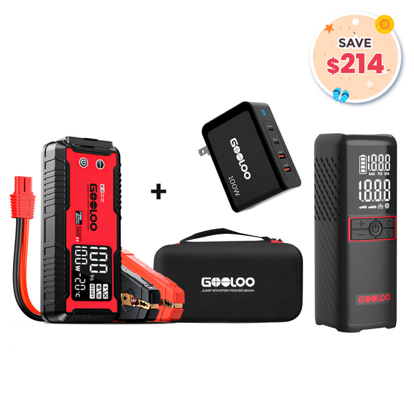 GOOLOO GT4000+GT160 Tire Inflator+100W Charger+EVA Box