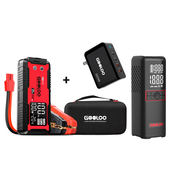 GOOLOO GT4000+GT160 Tire Inflator+100W Charger+EVA Box