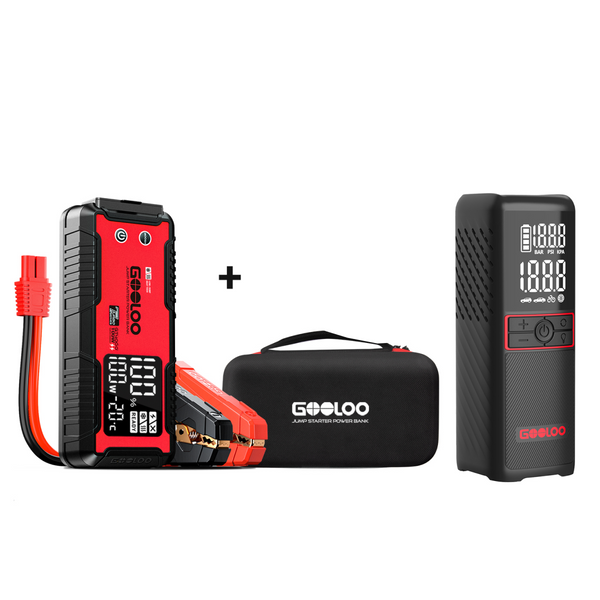 GOOLOO GT4000 Jump Starter+GT160 Tire Inflator+EVA Box