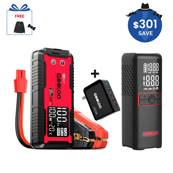 GOOLOO GT4000+GT160 Tire Inflator+100W Charger