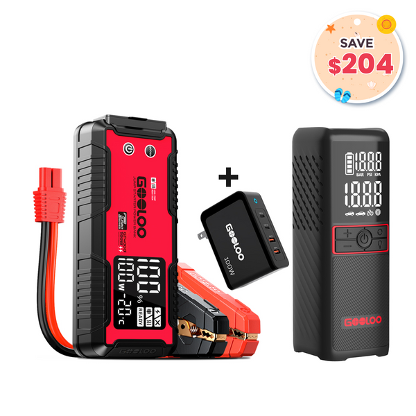 GOOLOO GT4000+GT160 Tire Inflator+100W Charger
