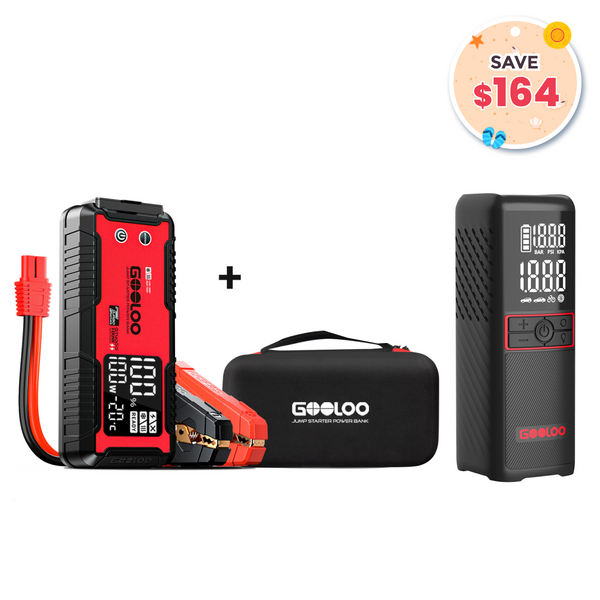 GOOLOO GT4000 Jump Starter+GT160 Tire Inflator+EVA Box