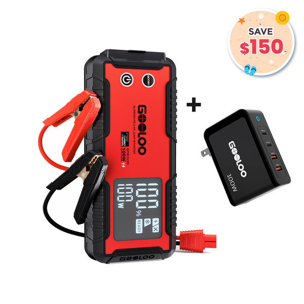 GOOLOO GT6000 Jump Starter with 100W Fast Wall Charger