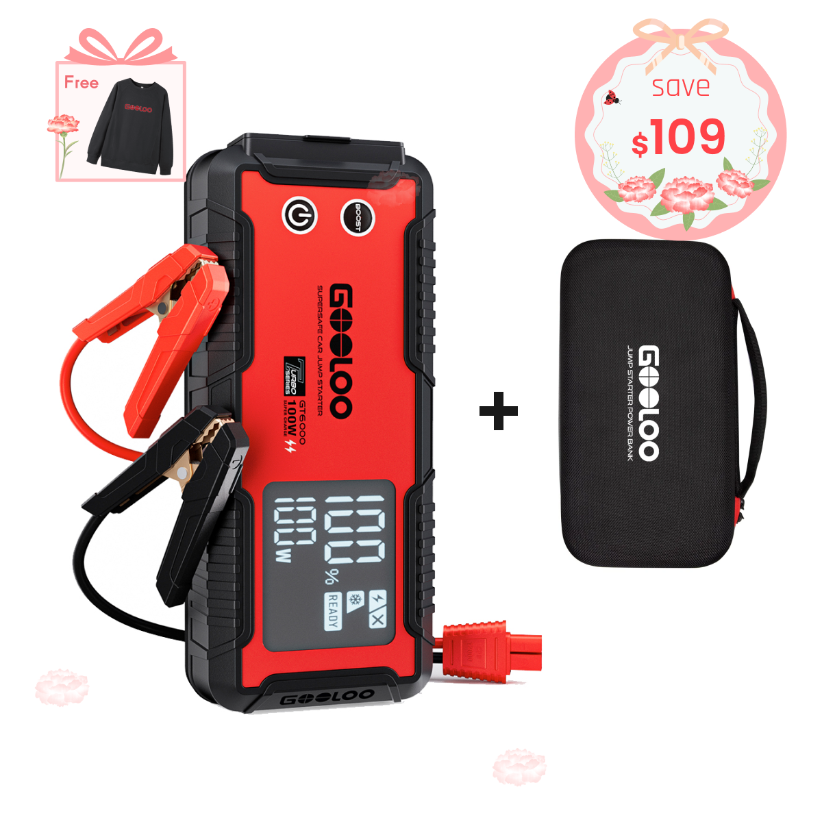 GOOLOO GT6000 Jump Starter 6000Amp 100W