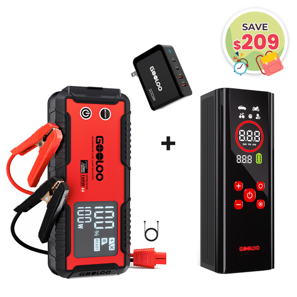 GOOLOO GT6000+AP150 PRO Tire Inflator+100W Fast Charger