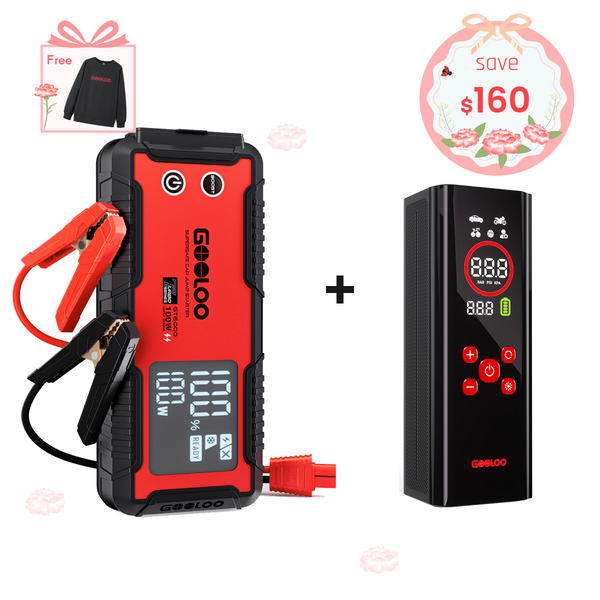 GOOLOO GT6000 Jump Starter with AP150 PRO Tire Inflator