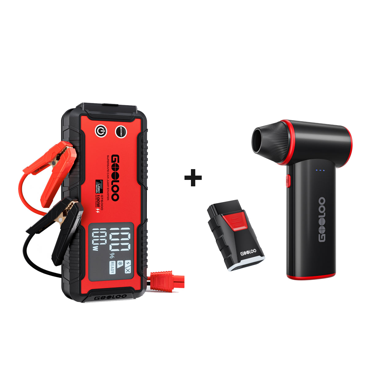 [Pre-order] GOOLOO GT6000 Jump Starter + OBD DS200 + F3 Electric Air Duster