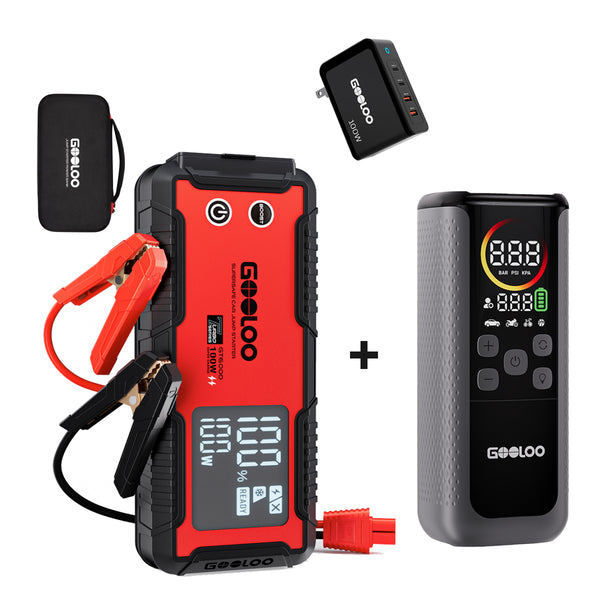 GOOLOO GT6000+GT160 DUAL Tire Inflator+100W Charger+EVA Box
