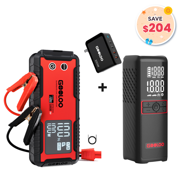 GOOLOO GT6000+GT160 Tire Inflator+100W Charger