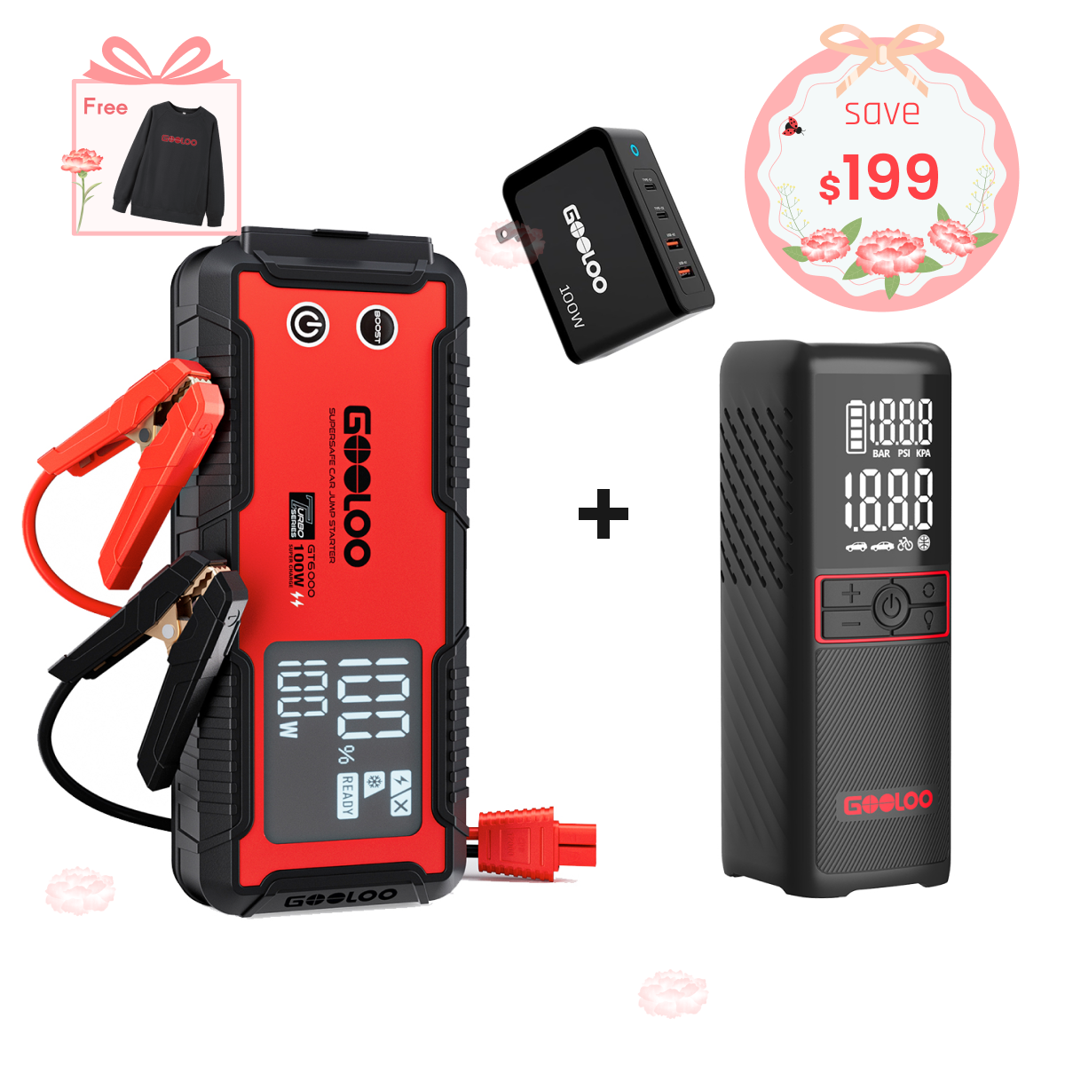 GOOLOO GT6000 Jump Starter 6000Amp 100W