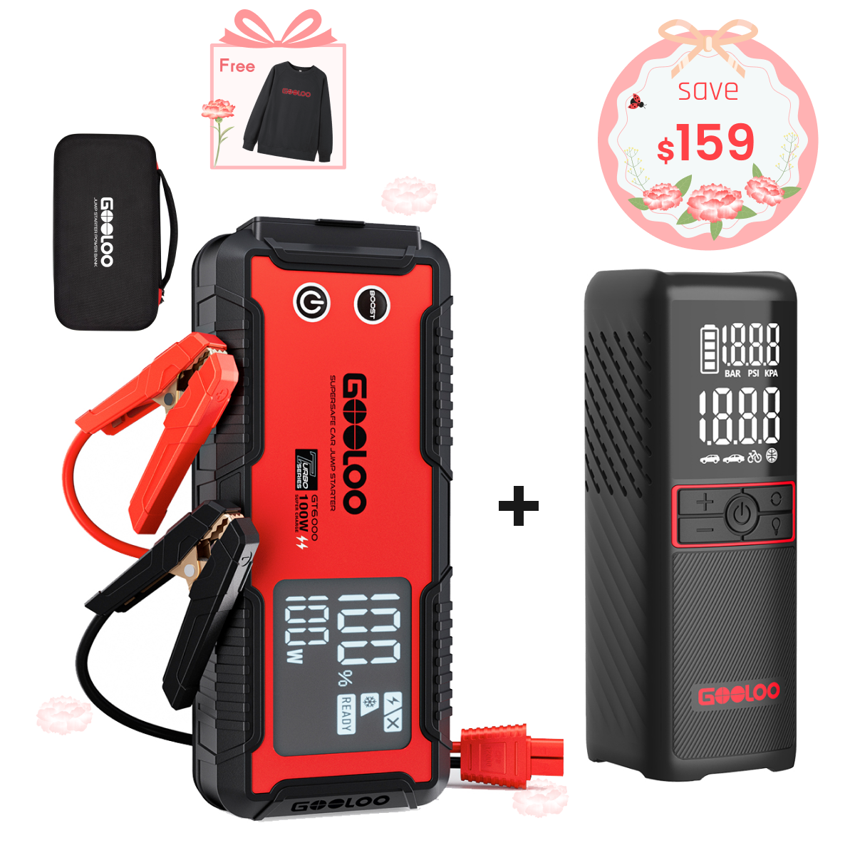GOOLOO GT6000 Jump Starter 6000Amp 100W