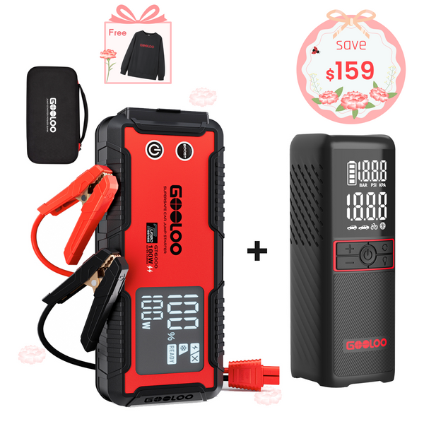 GOOLOO GT6000 Jump Starter+GT160 Tire Inflator+EVA Box