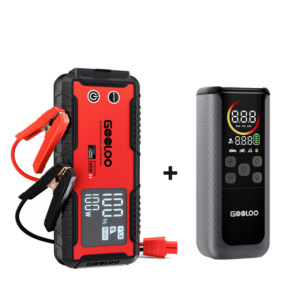 GOOLOO GT6000 Portable Car Battery Charger Jump Starter with GT160