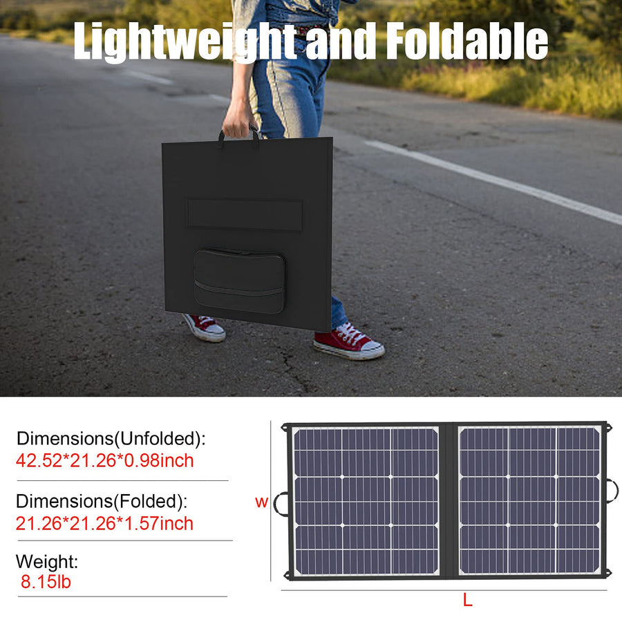 GOOLOO Foldable 100W Solar Panel Features